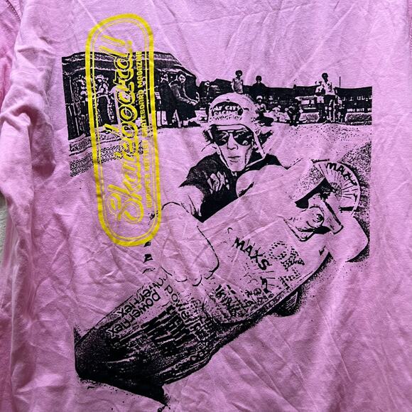 Skateboard Graphic Tee Pink Short Sleeves Crew Neck 100% Cotton Sz L - Picture 4 of 6